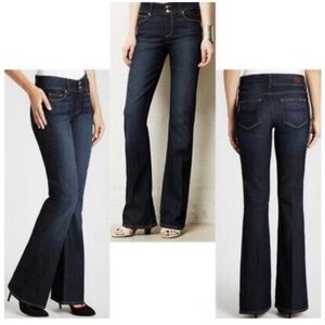 Paige Hidden Hills Denim Dark Wash Jeans Size 29 x 33 Flare - Look Brand New!